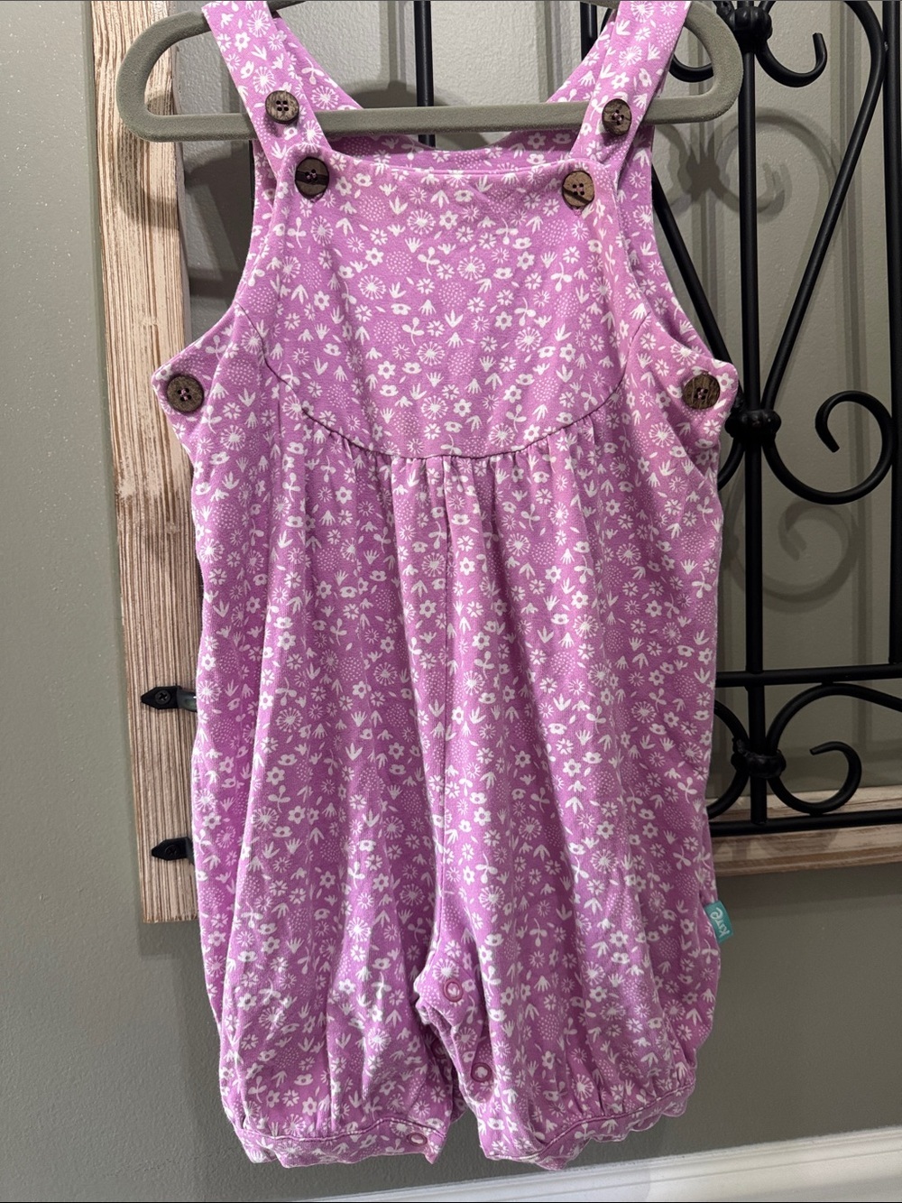 Lavender Floral Bubble Romper Overalls for Kids Turkey 18-24 mo 92cm